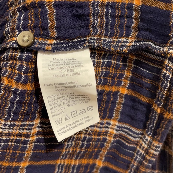 Madewell Plaid V-Neck Ruffle Top - Picture 4 of 5
